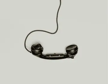 Black phone with cord